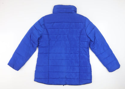 Womens UK Size 16 Roman Blue Puffer Jacket
