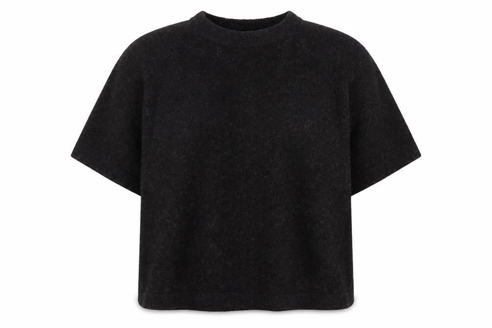 Womens UK Size XL The Set Black Basic T-Shirt