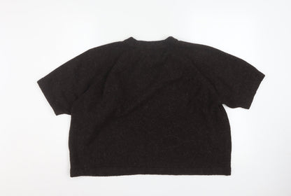 Womens UK Size XL The Set Black Basic T-Shirt