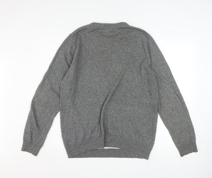 Mens UK Size M TU Grey Pullover Jumper