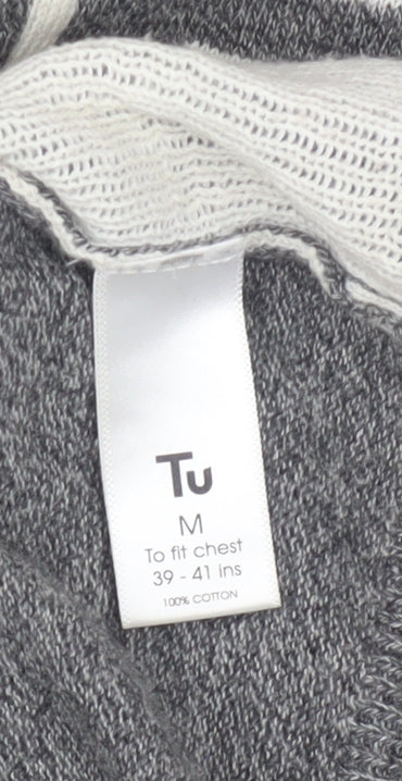 Mens UK Size M TU Grey Pullover Jumper