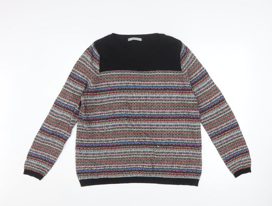 Marks and Spencer Womens Multicoloured Fair Isle Knit Jumper UK 16
