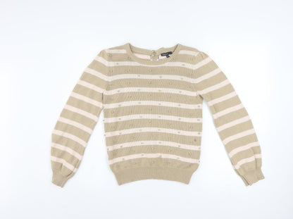 Girls UK Size 12-13 Years Marks and Spencer Beige Pullover Jumper