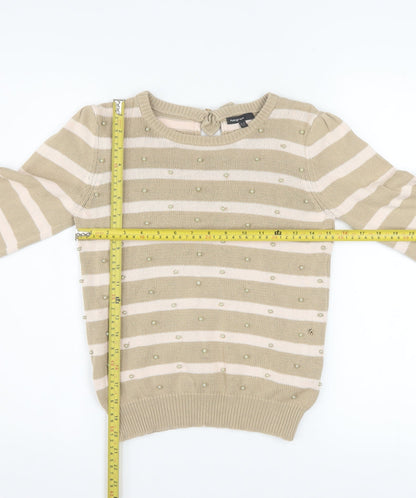 Girls UK Size 12-13 Years Marks and Spencer Beige Pullover Jumper