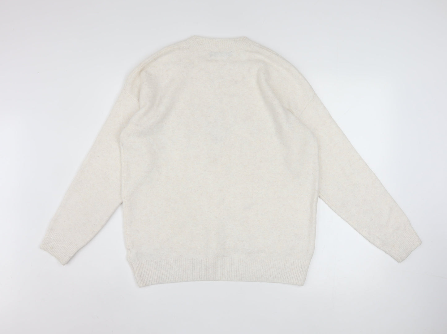 Womens UK Size M Marks and Spencer Ivory Pullover Jumper