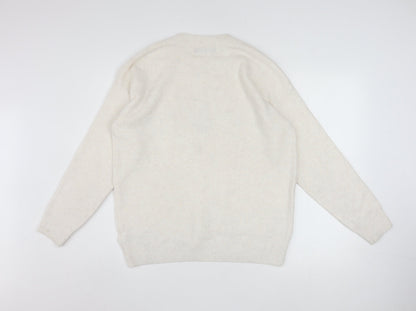 Womens UK Size M Marks and Spencer Ivory Pullover Jumper