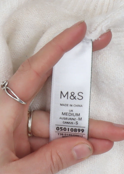 Womens UK Size M Marks and Spencer Ivory Pullover Jumper