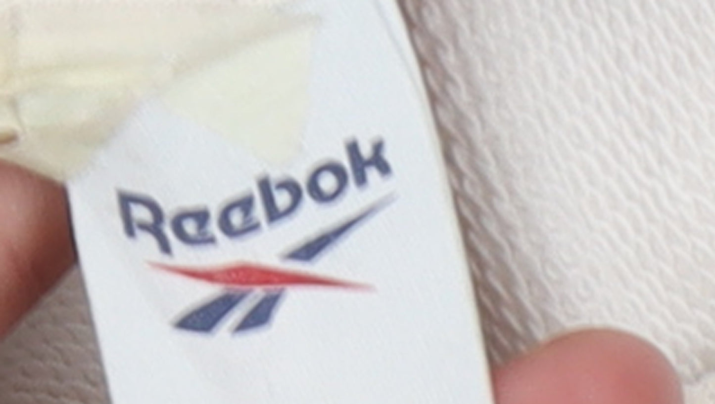 Womens UK Size M Reebok White Pullover Sweatshirt
