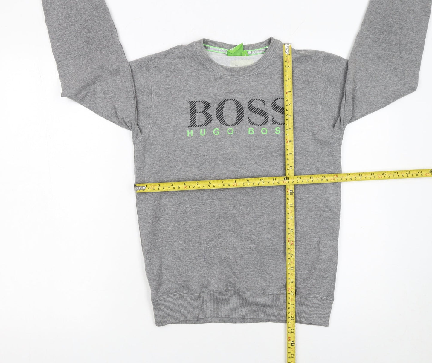 Hugo Boss Boys Grey Logo Pullover Sweatshirt 16 Years Regular Fit