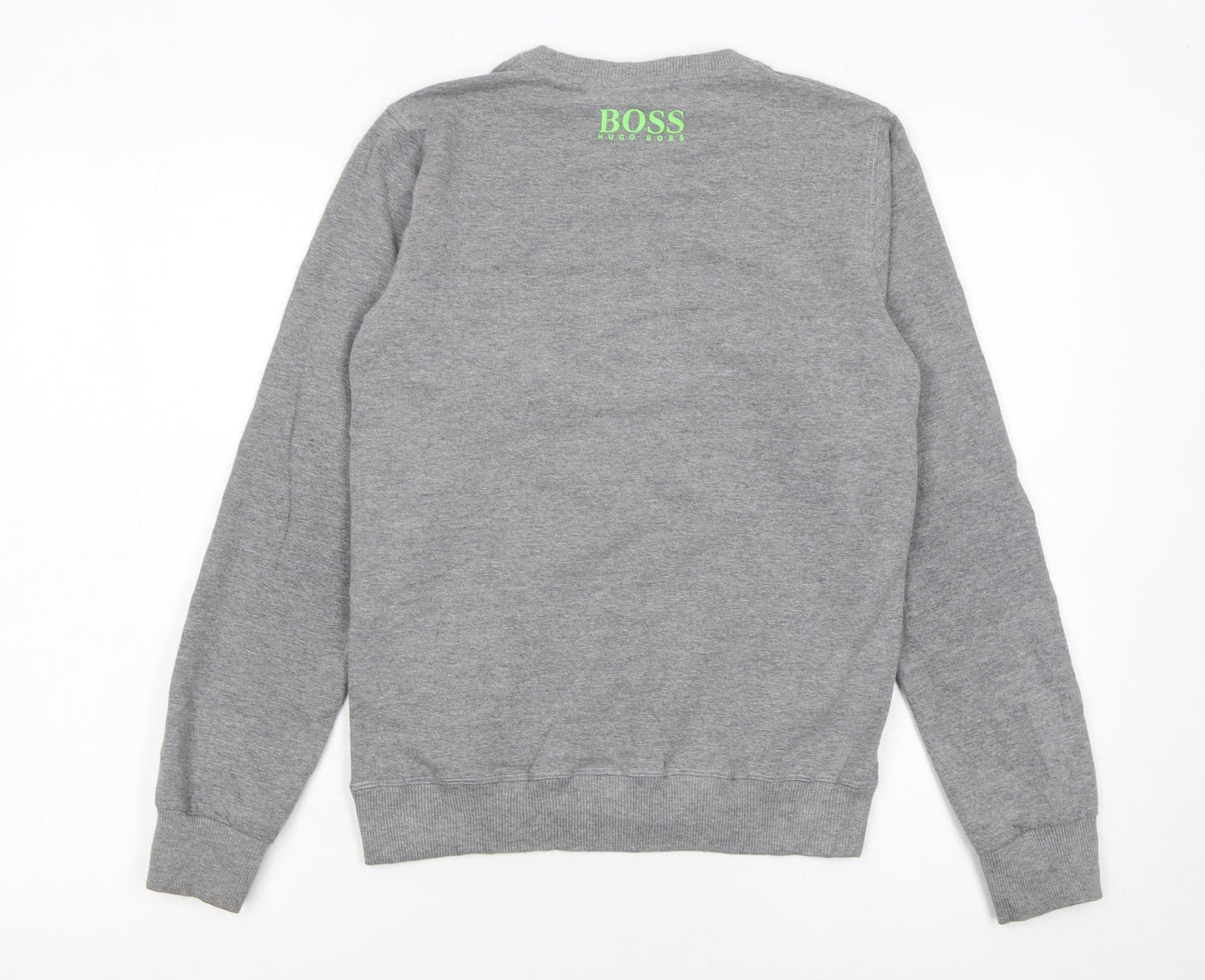 Hugo Boss Boys Grey Logo Pullover Sweatshirt 16 Years Regular Fit