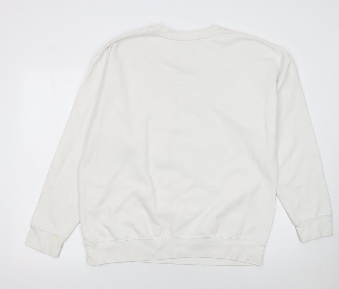 Womens UK Size L Cotton Heritage White Pullover Sweatshirt