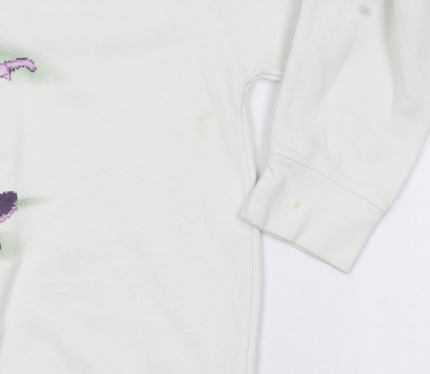 Womens UK Size L Cotton Heritage White Pullover Sweatshirt