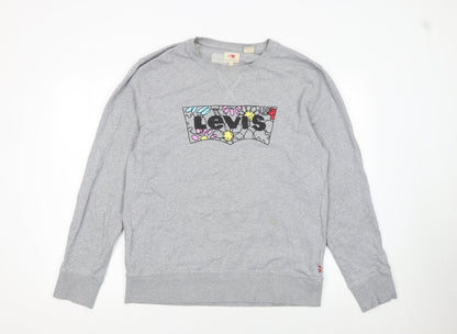 Womens UK Size L Levi's Grey Pullover Sweatshirt