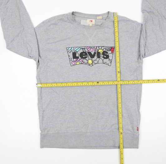 Womens UK Size L Levi's Grey Pullover Sweatshirt