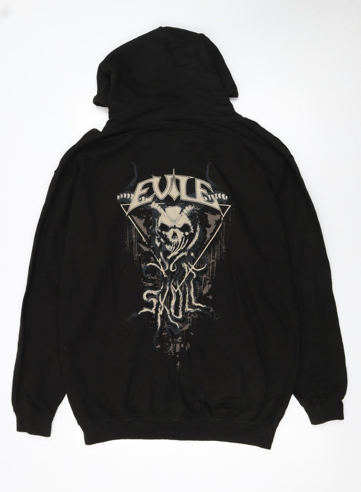 Mens UK Size L Awdis Black Full Zip Hoodie