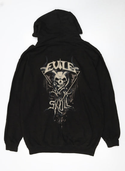 Mens UK Size L Awdis Black Full Zip Hoodie