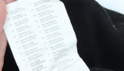 Mens UK Size L Awdis Black Full Zip Hoodie