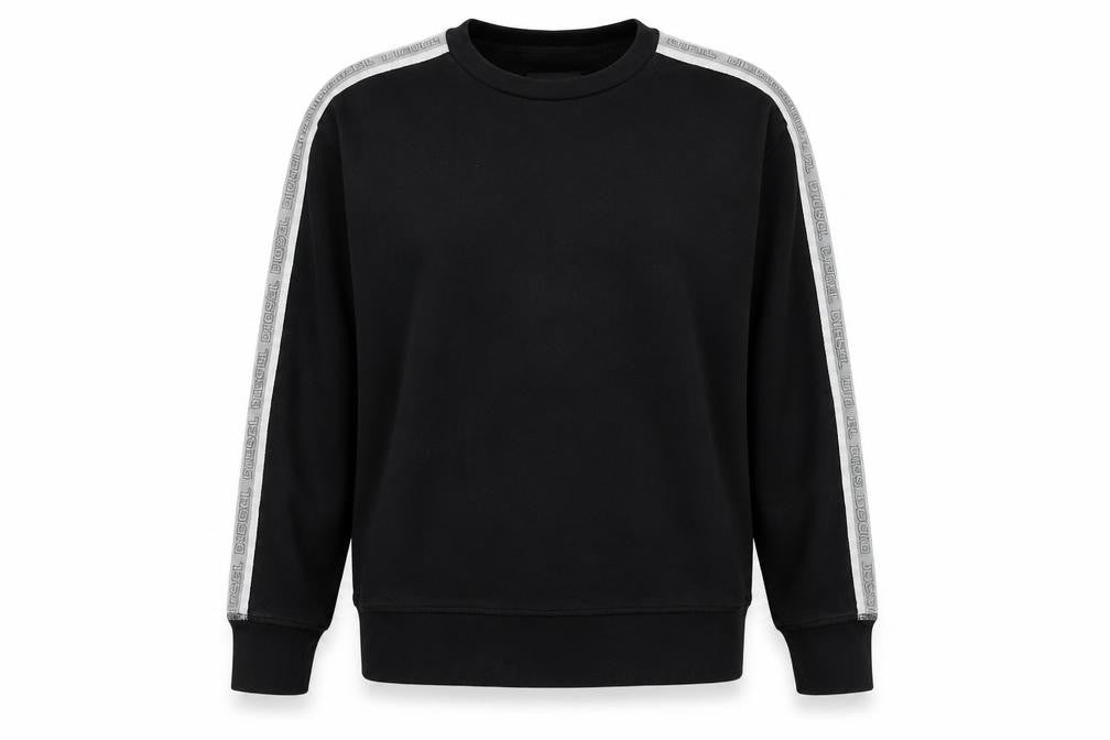 Womens UK Size M Diesel Black Pullover Sweatshirt