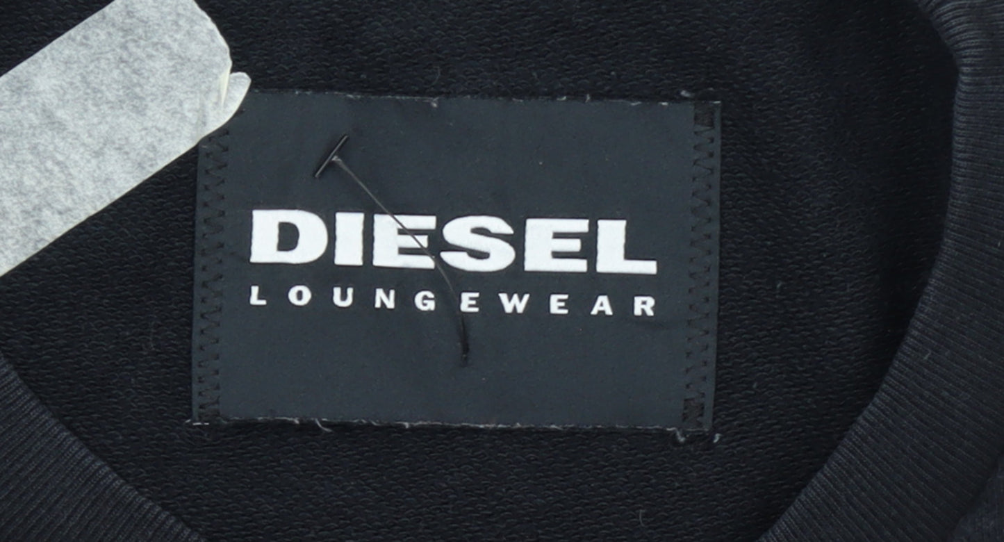 Womens UK Size M Diesel Black Pullover Sweatshirt