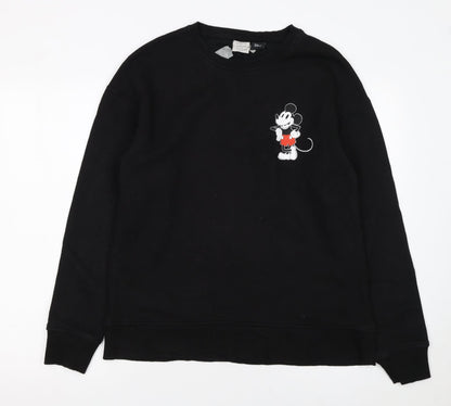 Mens UK Size M JACK & JONES Black Pullover Sweatshirt