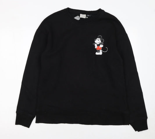 Mens UK Size M JACK & JONES Black Pullover Sweatshirt