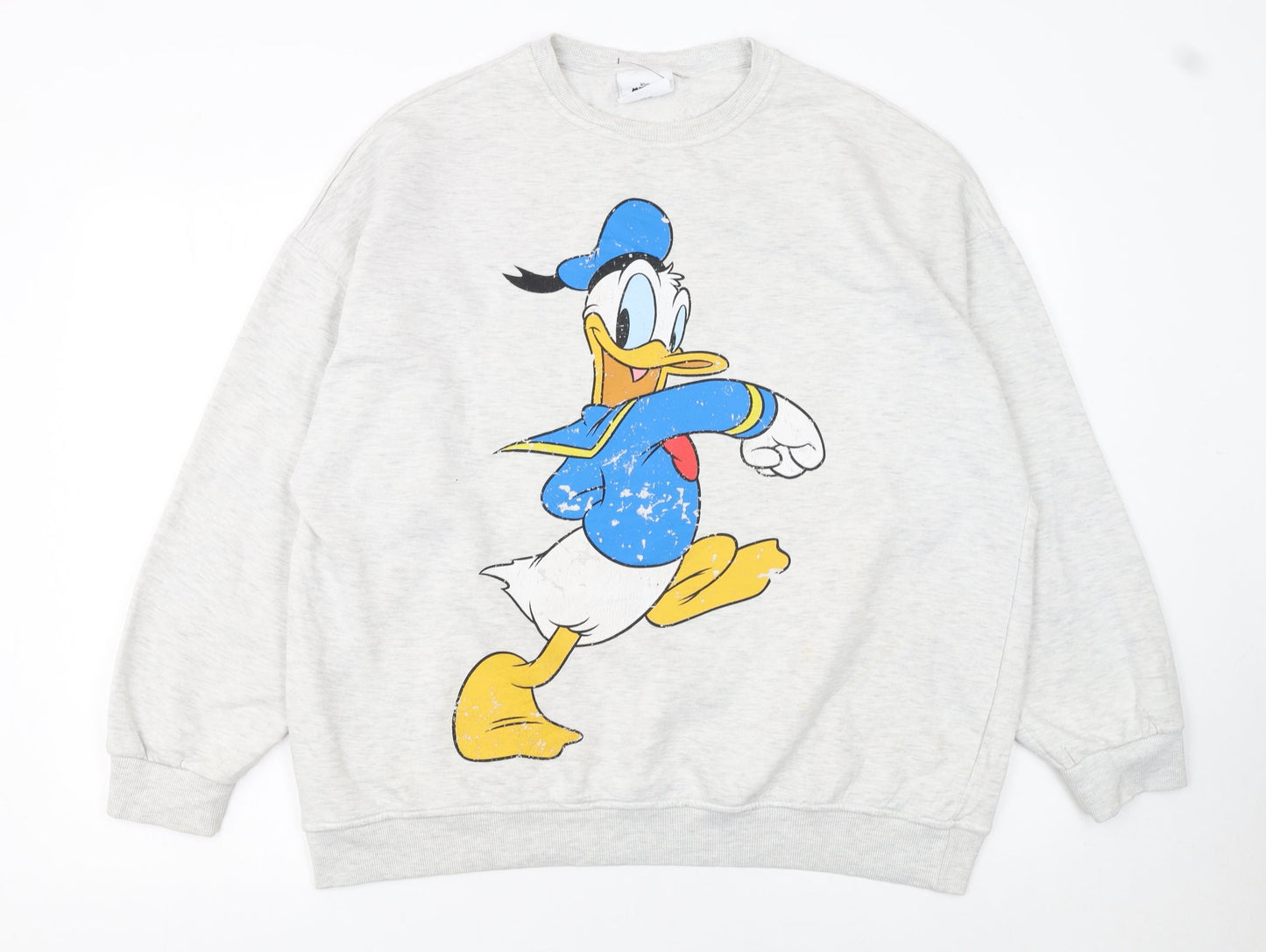 Womens UK Size 12/14 Disney Grey Pullover Sweatshirt