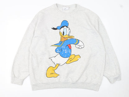Womens UK Size 12/14 Disney Grey Pullover Sweatshirt