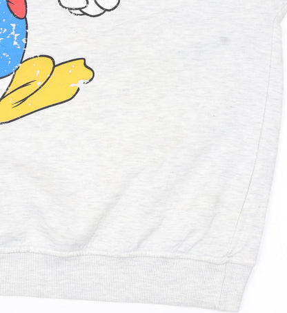 Womens UK Size 12/14 Disney Grey Pullover Sweatshirt
