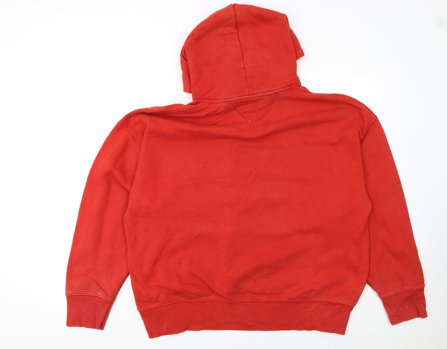 Mens UK Size M Tommy Jeans Red Pullover Hoodie