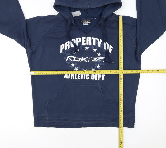 Womens UK Size 14 Reebok Blue Pullover Hoodie