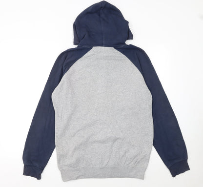 Mens UK Size S Quiksilver Grey Full Zip Hoodie