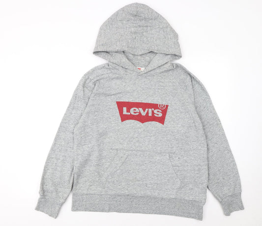 Mens UK Size M Levi's Grey Pullover Hoodie