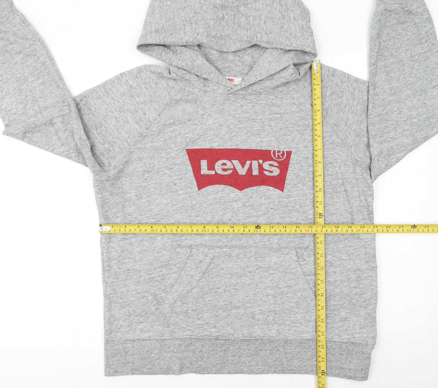 Mens UK Size M Levi's Grey Pullover Hoodie