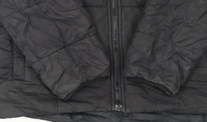 The North Face Boys Black Hooded Puffer Jacket Size L Polyester
