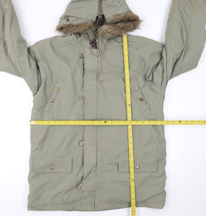 Celtic Boys Green Hooded Faux Fur Lined Parka Coat XL