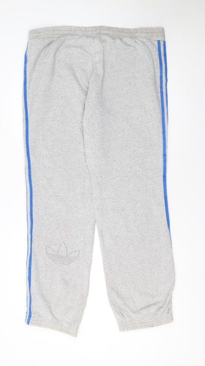 Mens UK Size M adidas Regular Fit Jogger Grey Trousers