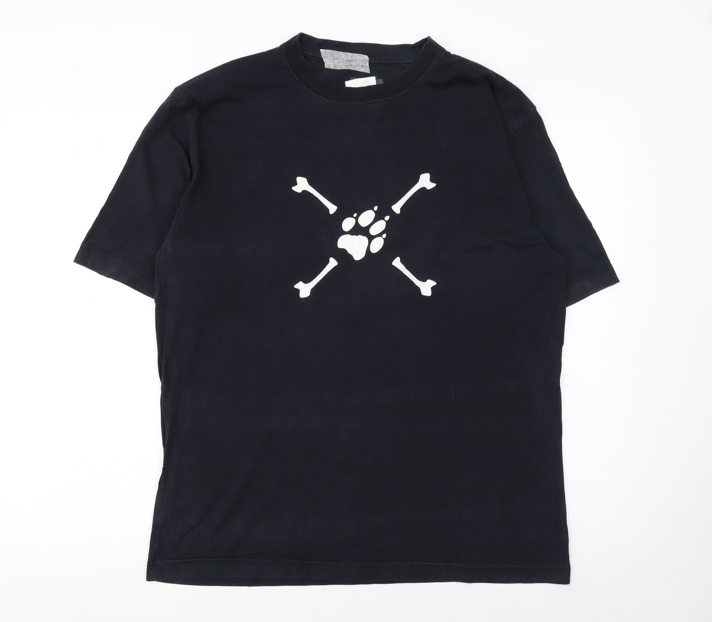 Jack Wolfskin Men’s Black Cotton Crew Neck Graphic T-Shirt Size M
