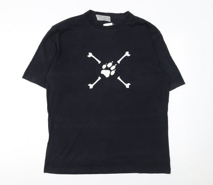 Jack Wolfskin Men’s Black Cotton Crew Neck Graphic T-Shirt Size M