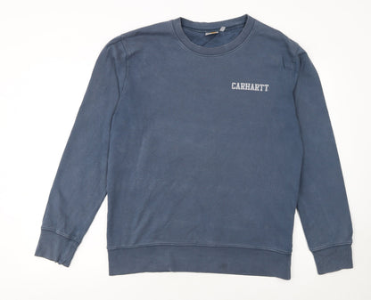 Mens UK Size S Carhartt Blue Pullover Sweatshirt
