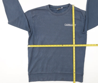 Mens UK Size S Carhartt Blue Pullover Sweatshirt