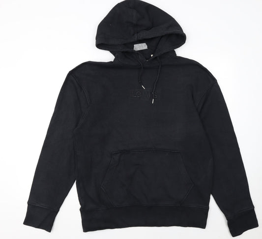Mens UK Size S Levi's Black Pullover Hoodie