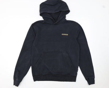 Mens UK Size S Napapijri Blue Pullover Hoodie