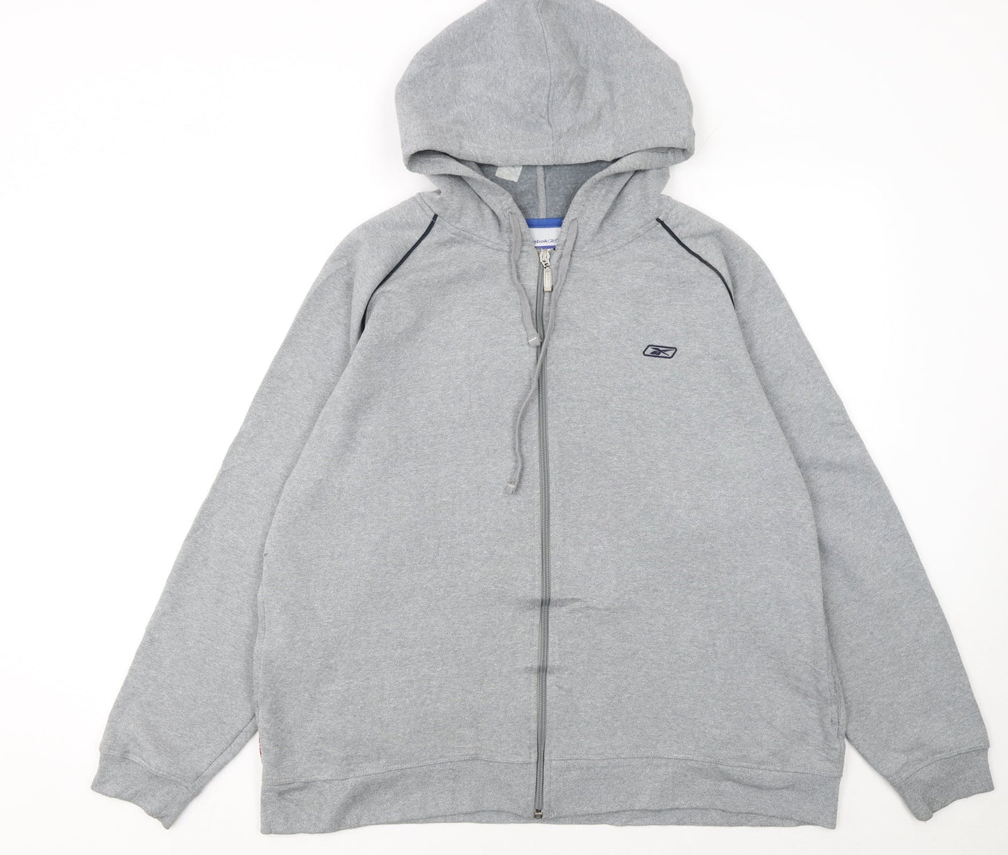 Mens UK Size M Reebok Grey Full Zip Hoodie