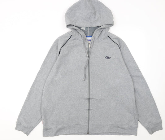 Mens UK Size M Reebok Grey Full Zip Hoodie