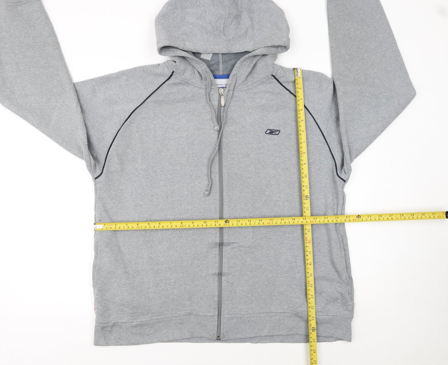 Mens UK Size M Reebok Grey Full Zip Hoodie