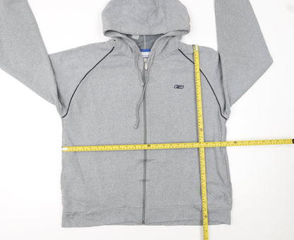Mens UK Size M Reebok Grey Full Zip Hoodie