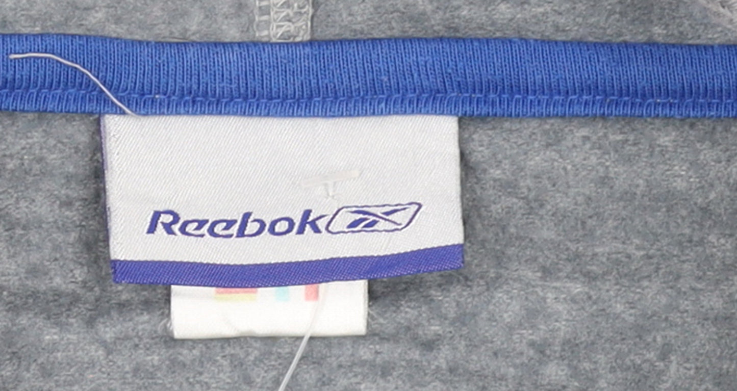 Mens UK Size M Reebok Grey Full Zip Hoodie