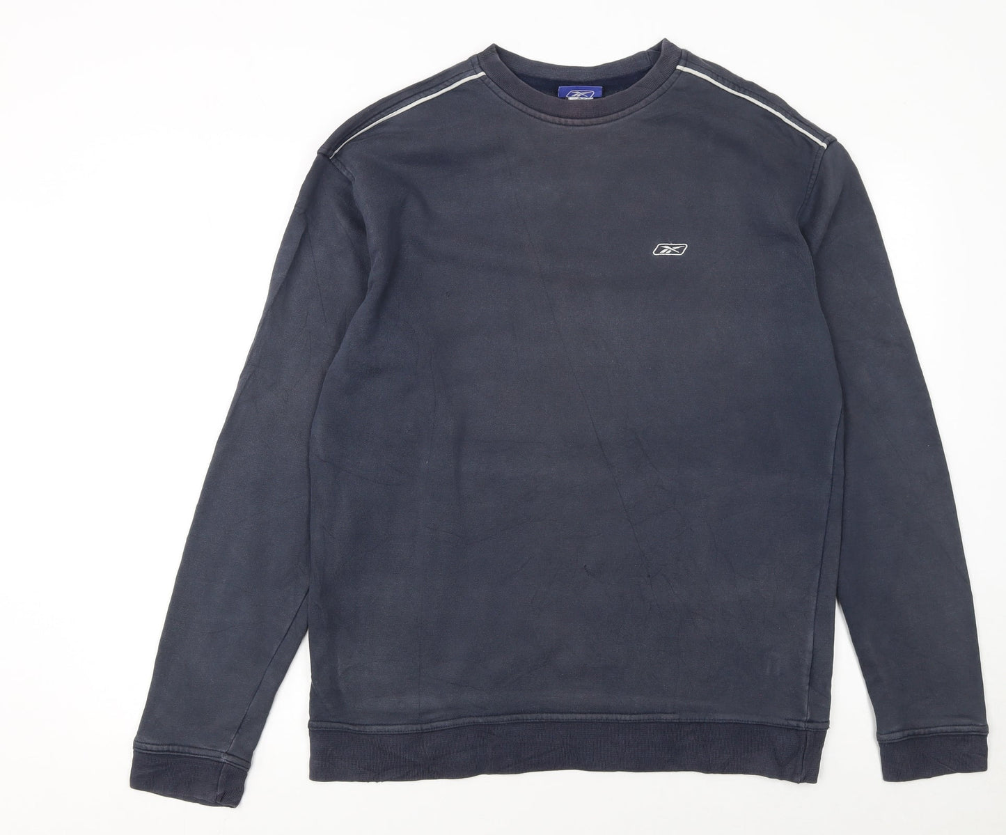 Mens UK Size L Reebok Blue Pullover Sweatshirt