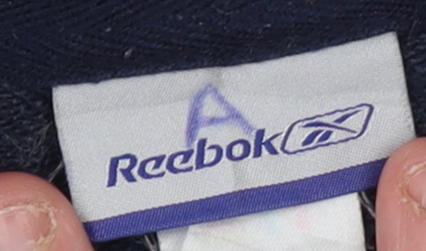 Mens UK Size L Reebok Blue Pullover Sweatshirt