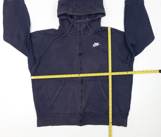 Mens UK Size XL Nike Blue Full Zip Hoodie
